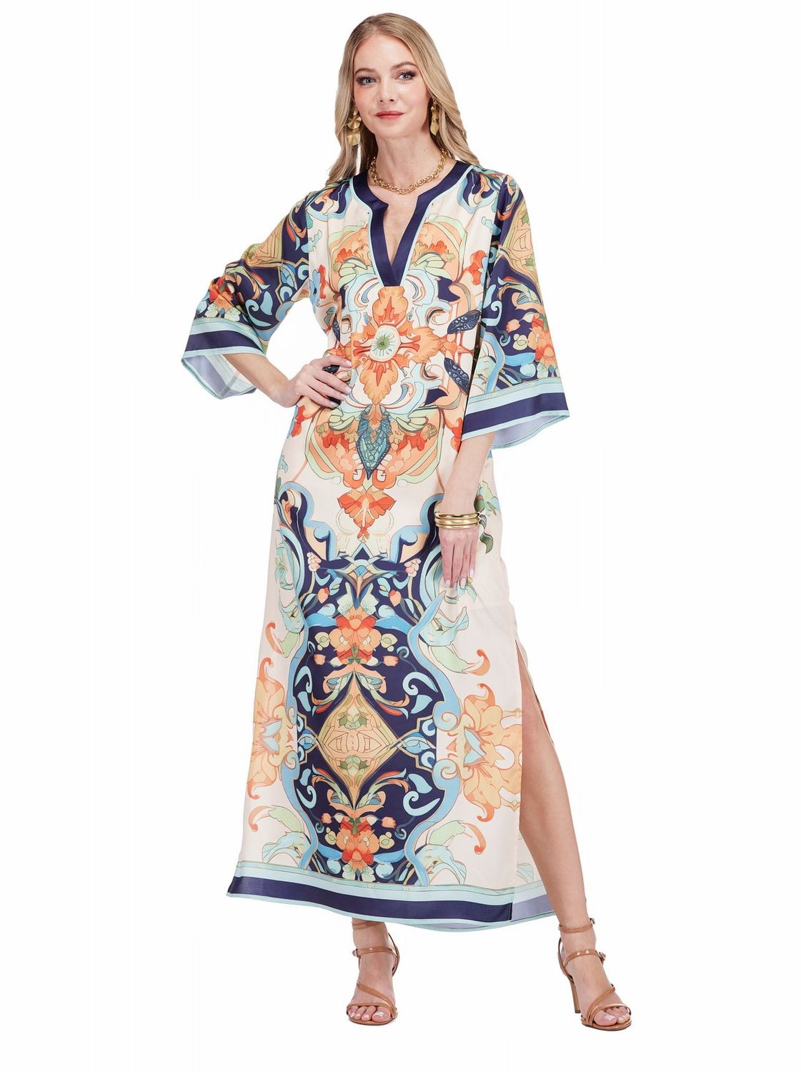 Jade 79H5090-2 Trimmed Maxi-AzureMedallion