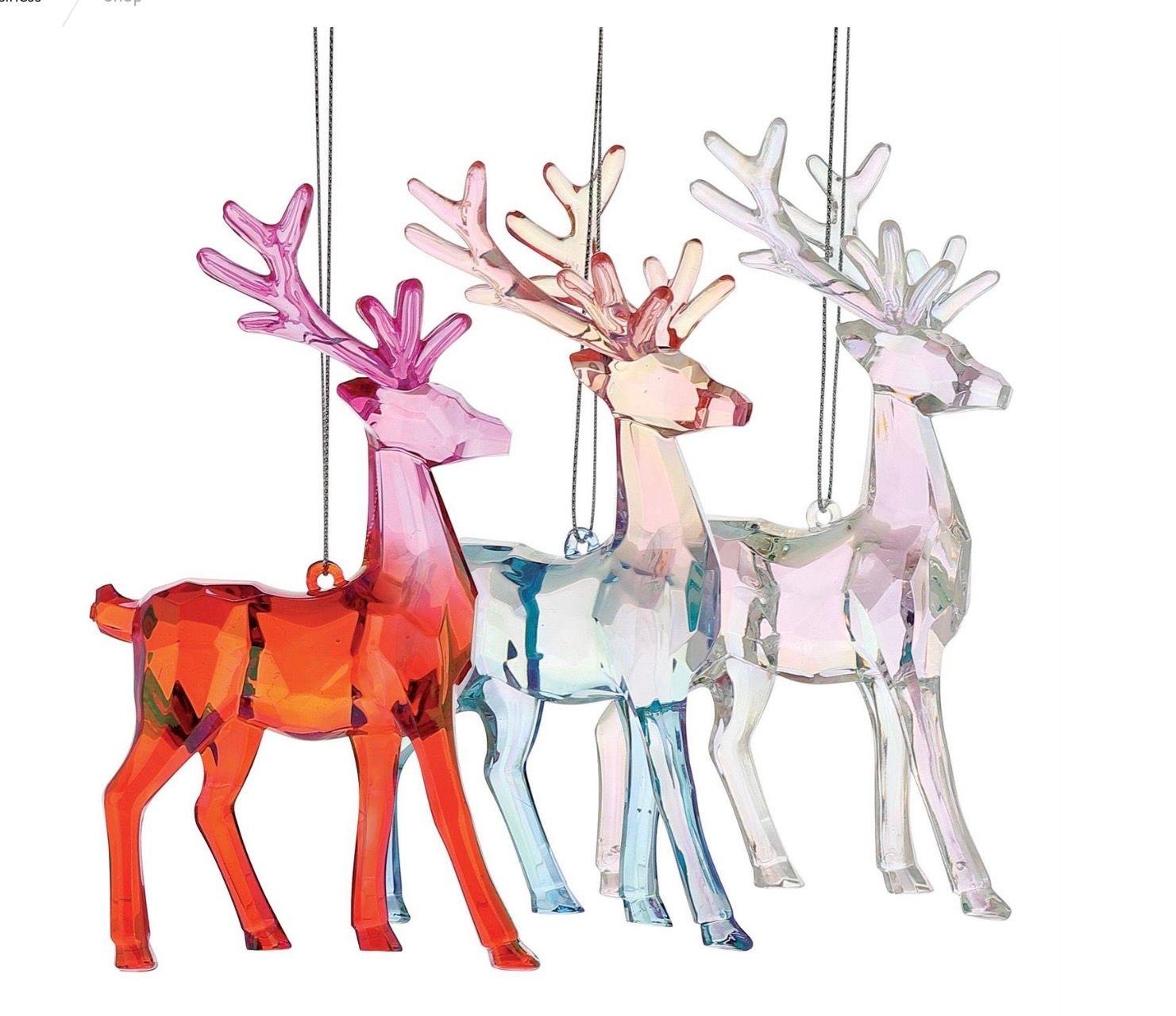 Acrylic Reindeer Ornament-Enesco/Facets