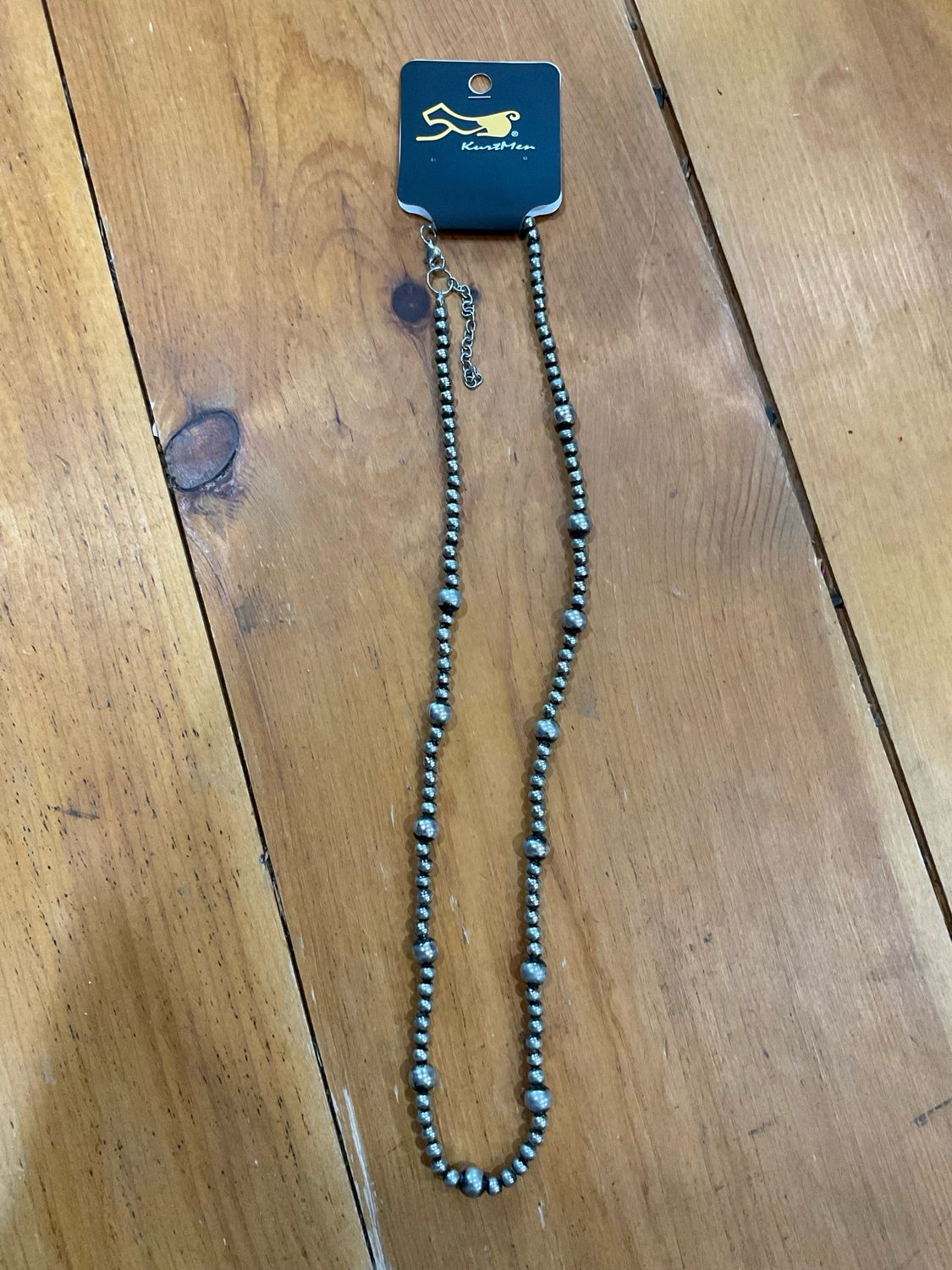 KurtMen Long Strand Silver Beads