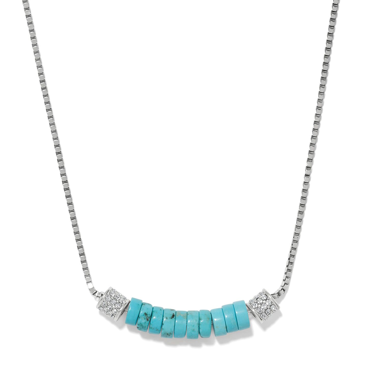 Brighton JM0284 Meridian Petite Station Turquoise Necklace