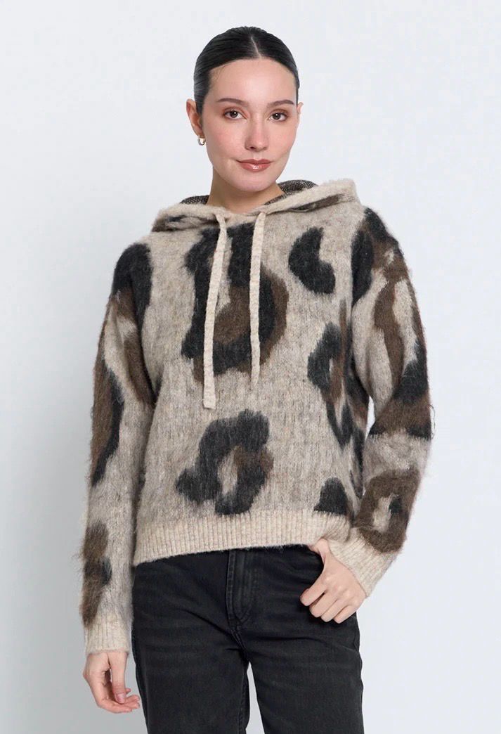 Central Park West 10731S Noa Leopard Hoodie