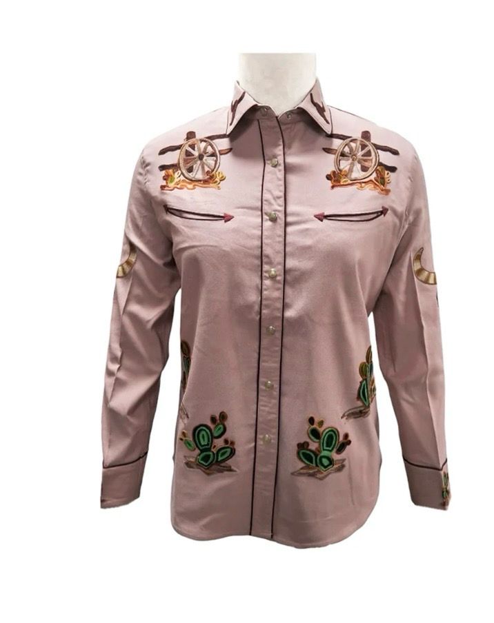 American Darling ADSH060 Blush Pink Cowboy Shirt