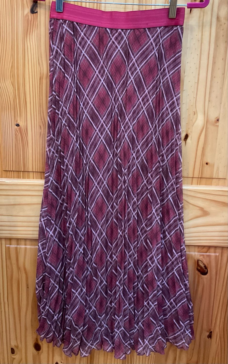 Esqualo 14519 Pleat Skirt-Autumn Check