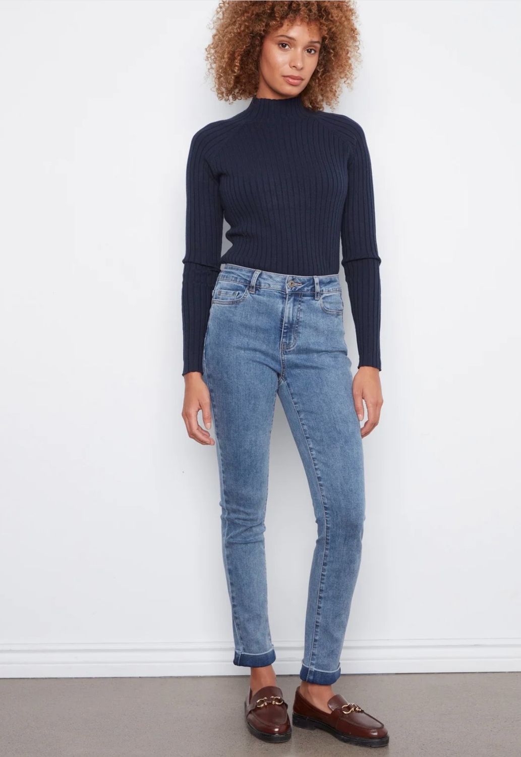 Charlie B C5309YR/431A Cuffed Slim Stretch Denim