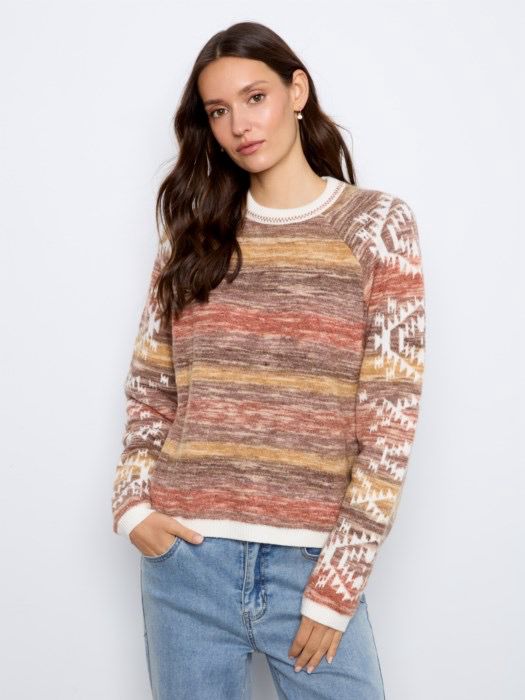 Charlie B C2130/828C Reversible Raglan-Aztec