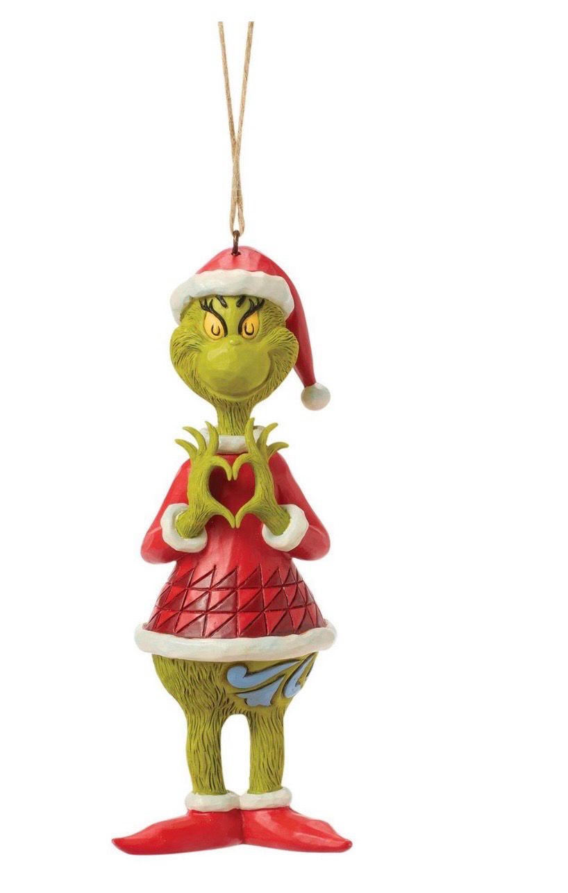 Jim Shore Grinch W/Heart Hands Ornament