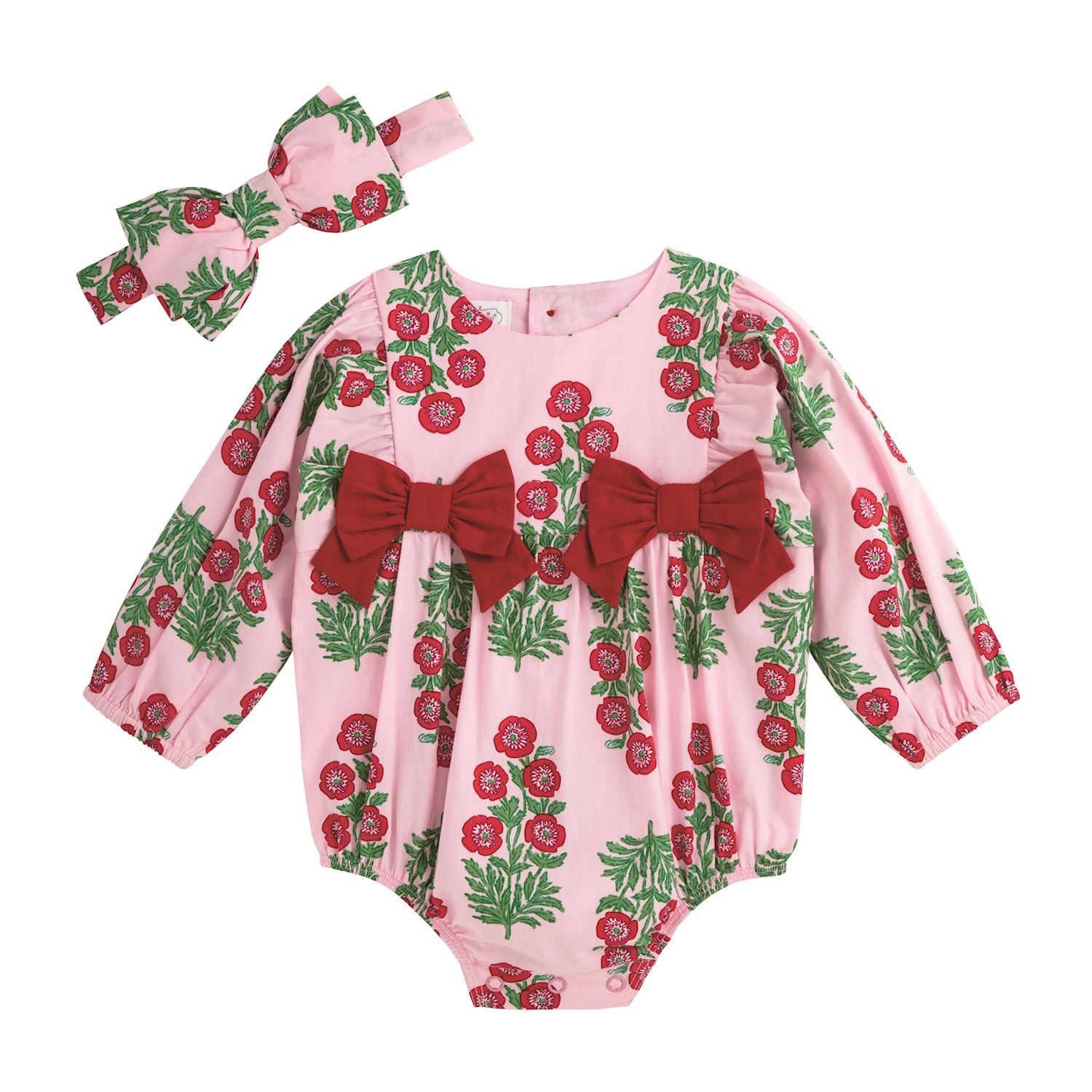 MudPie 10710253 Block-Print Bubble Set