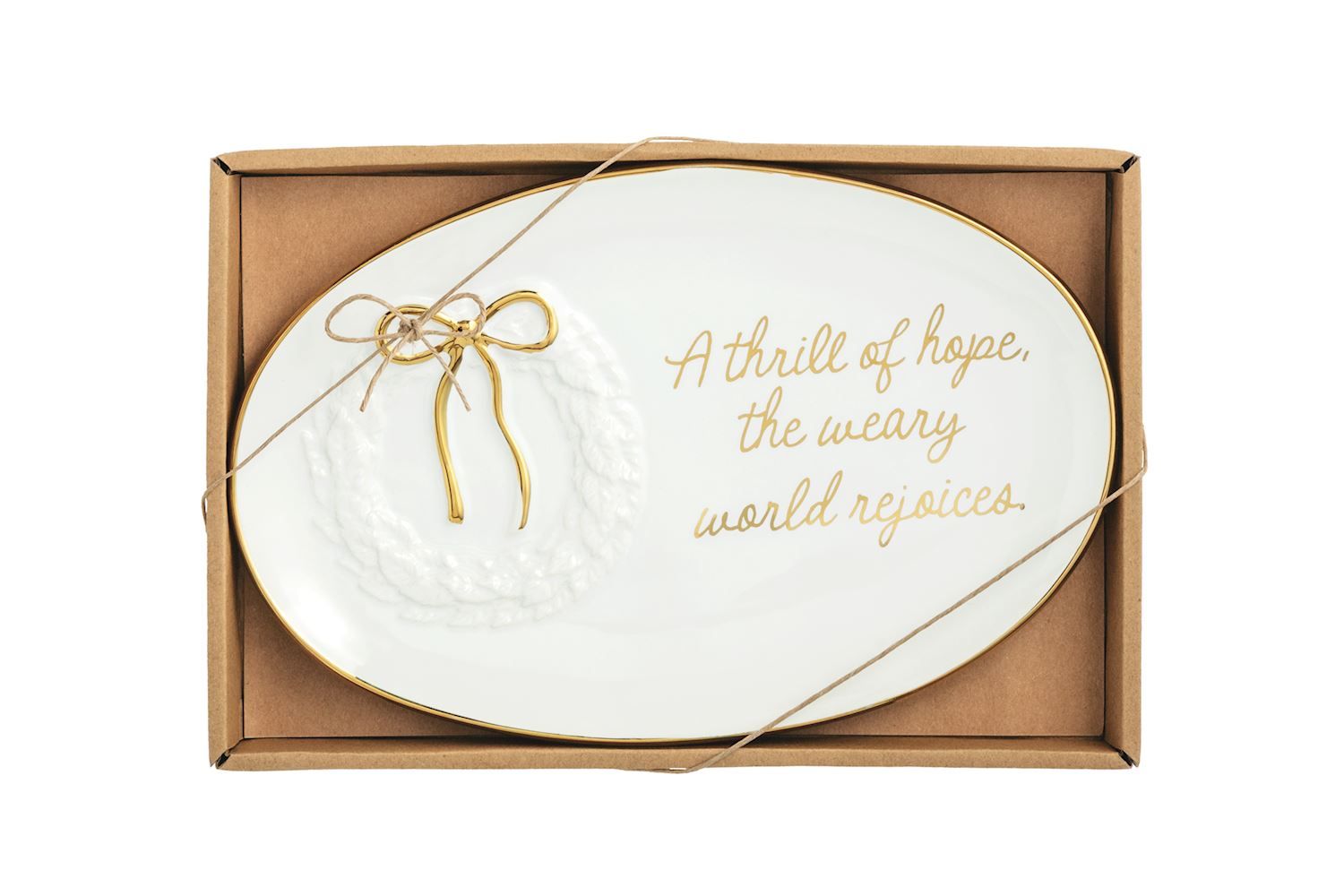MudPie 42200263 Gold Edge Christmas Plates