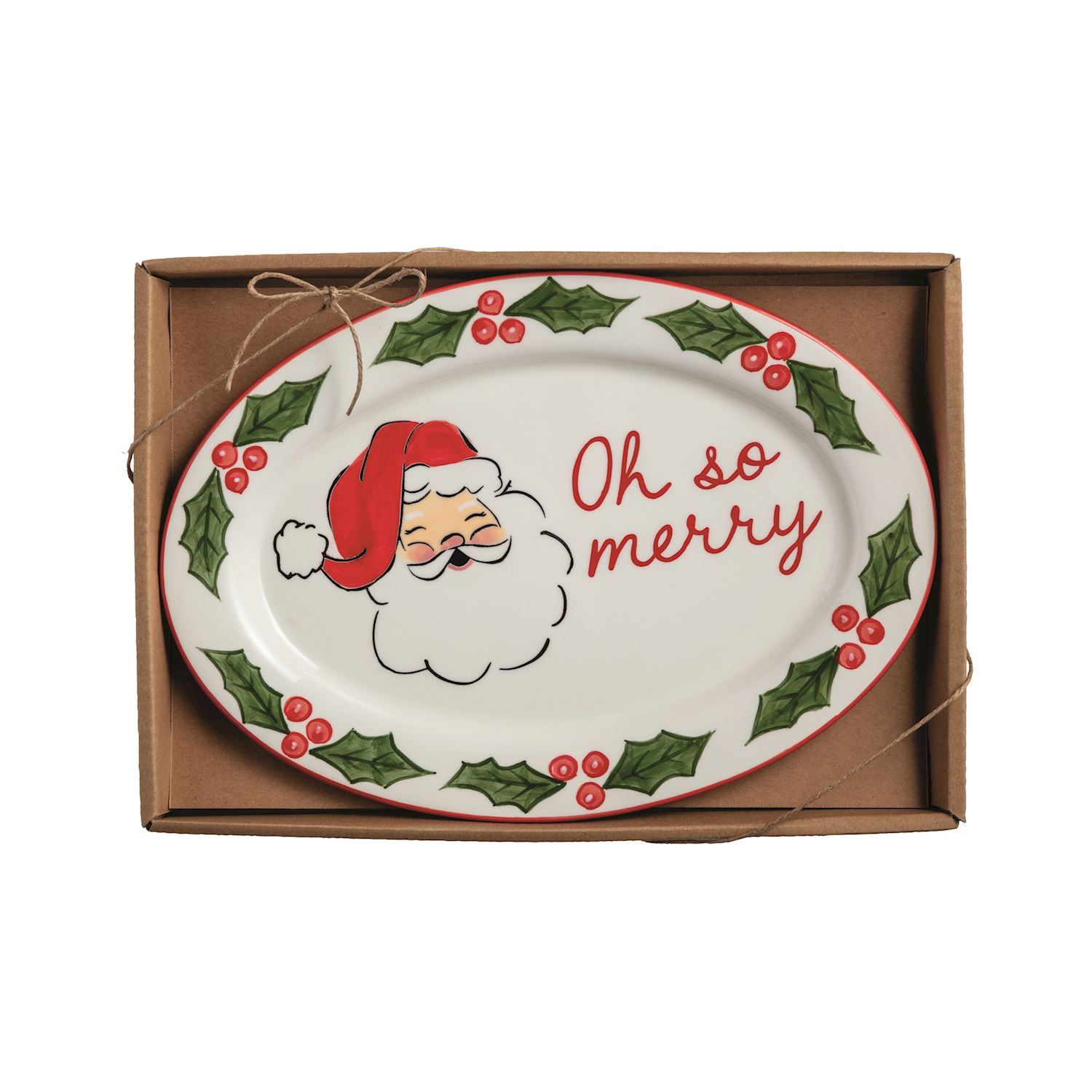 MudPie 42200255 Christmas Sentiment Plate