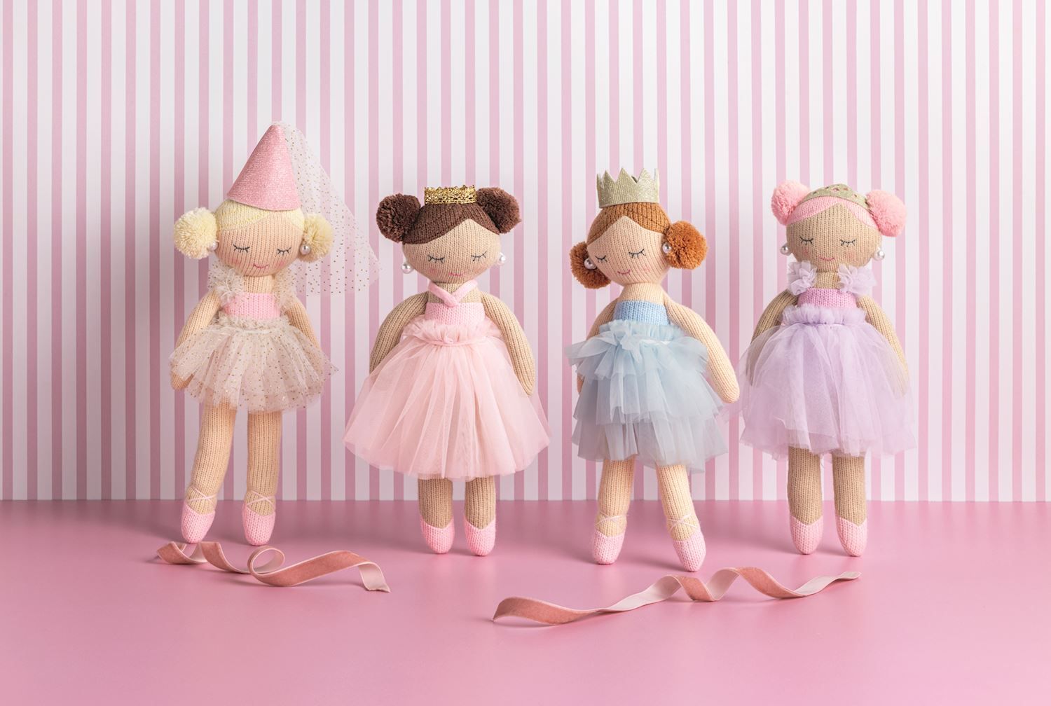 MudPie 12110461 Princess Knit Doll