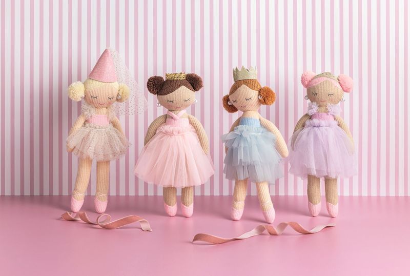 MudPie 12110461 Princess Knit Doll