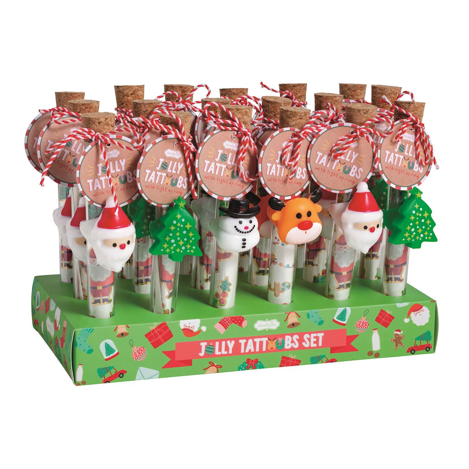 MudPie 11620152 Jolly Tattoob and Ring Set