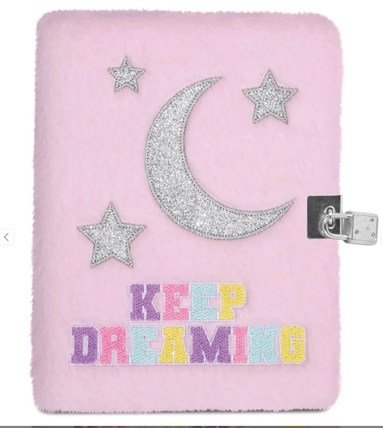 Iscream 724-967 Sleepover Stars Furry Lock&amp;Key Journal
