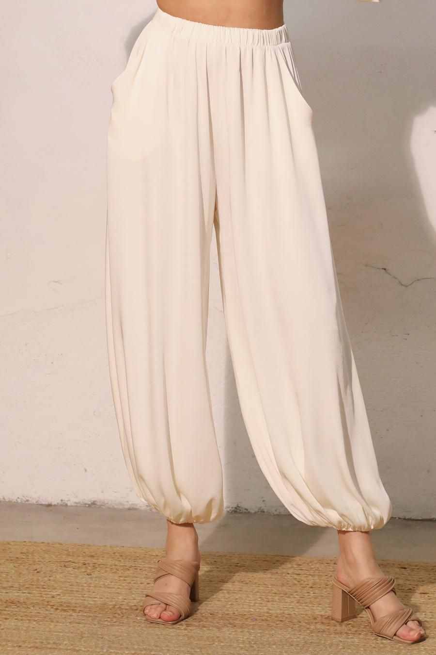 KLd. 60475 Balloon Pants-Ivory