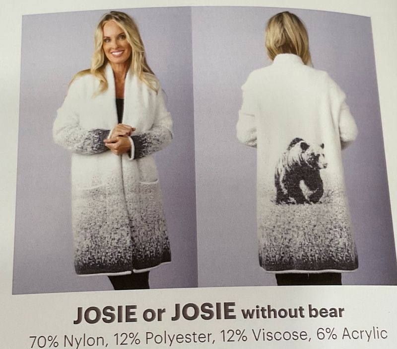 Venario Josie W/Bear Cardigan-OffWhite