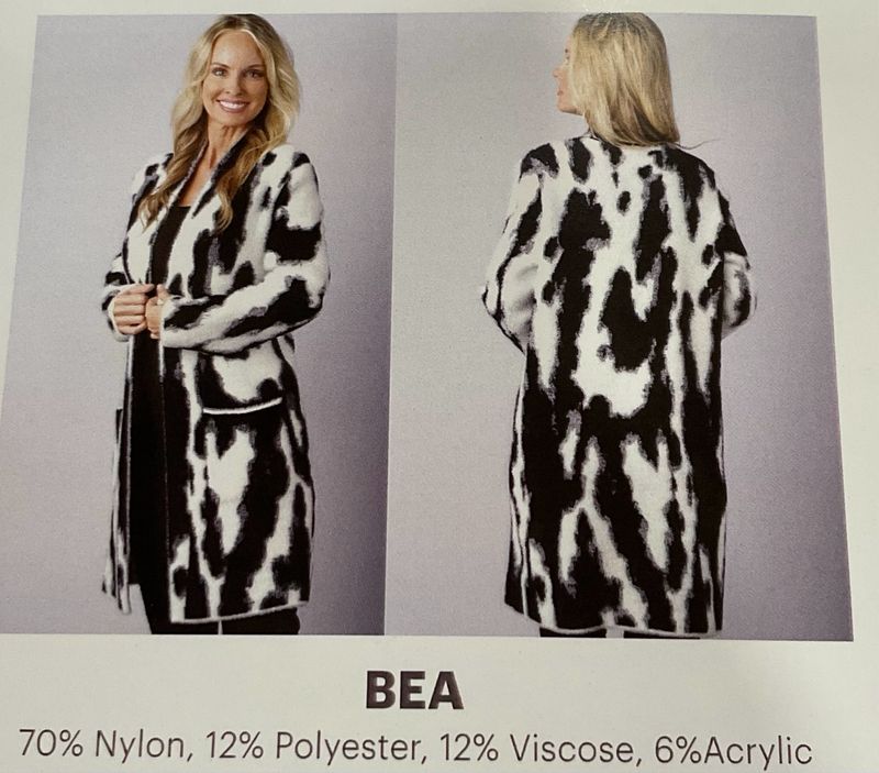 Venario Bea Cardigan-OffWhite/Black