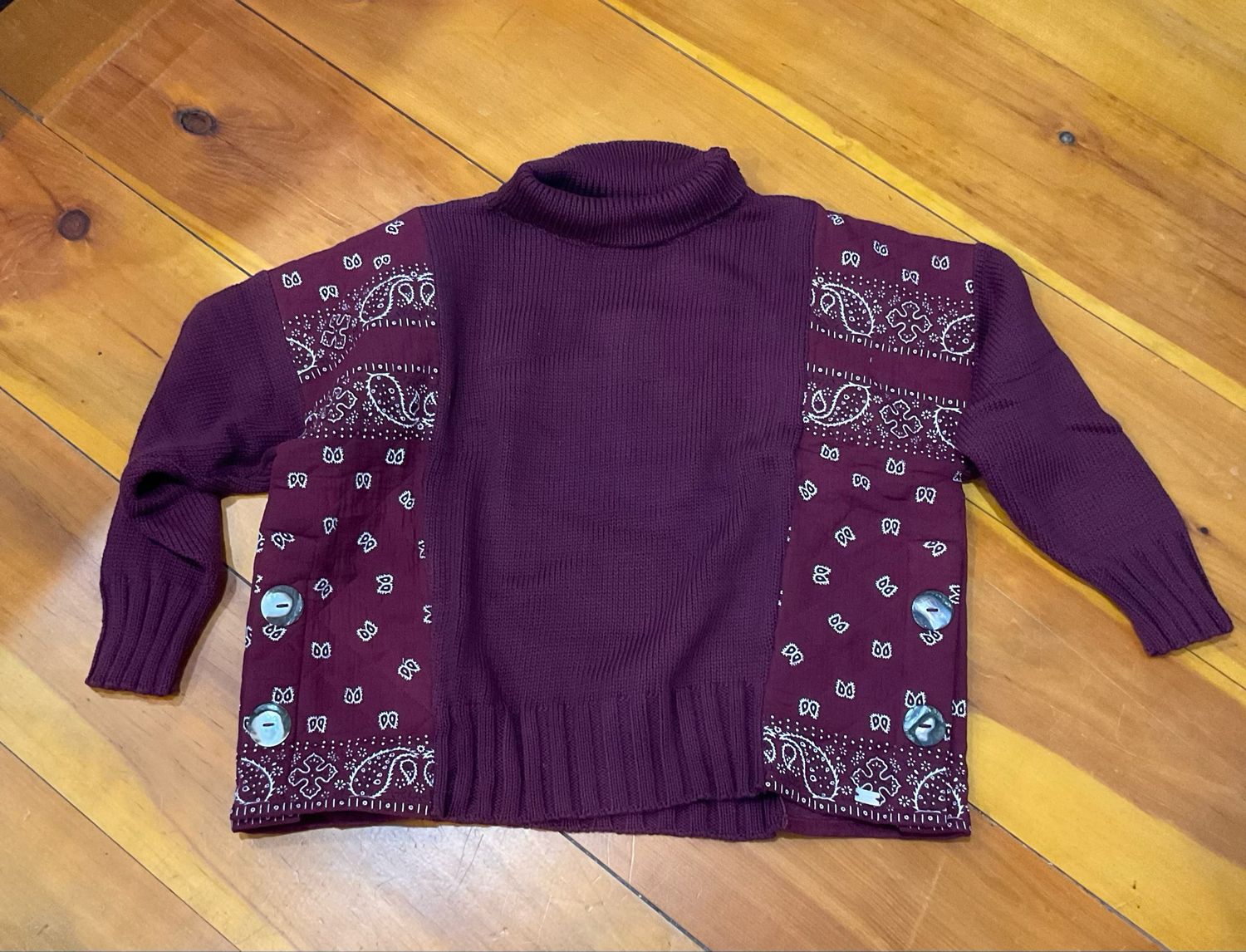 Shannon Passero 5849 Bandana Pullover-Wine