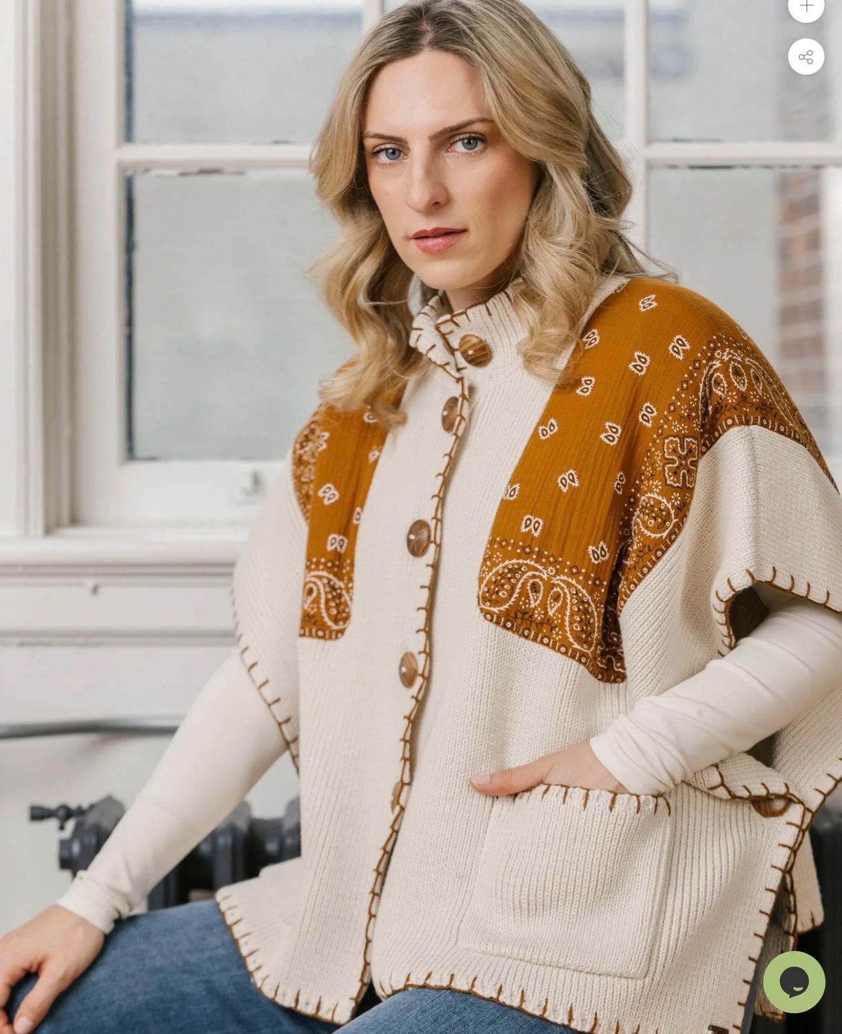 Shannon Passero 5914 Bandana Poncho-OneSize