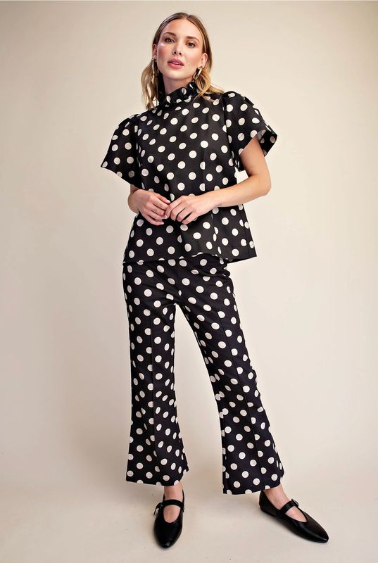 Glam T8393/P8304 Polka Dot Set-BK