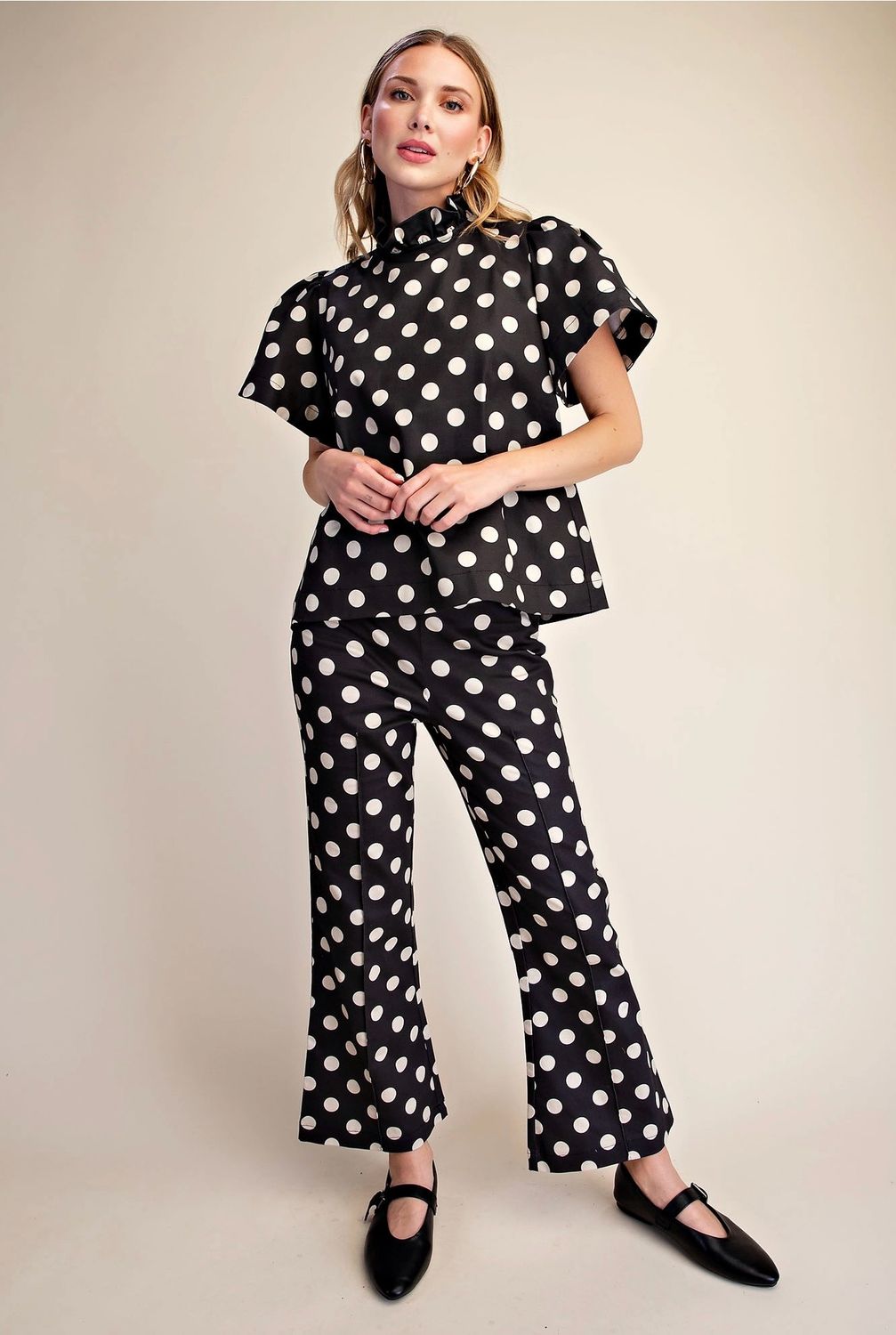 Glam T8393/P8304 Polka Dot Set-BK