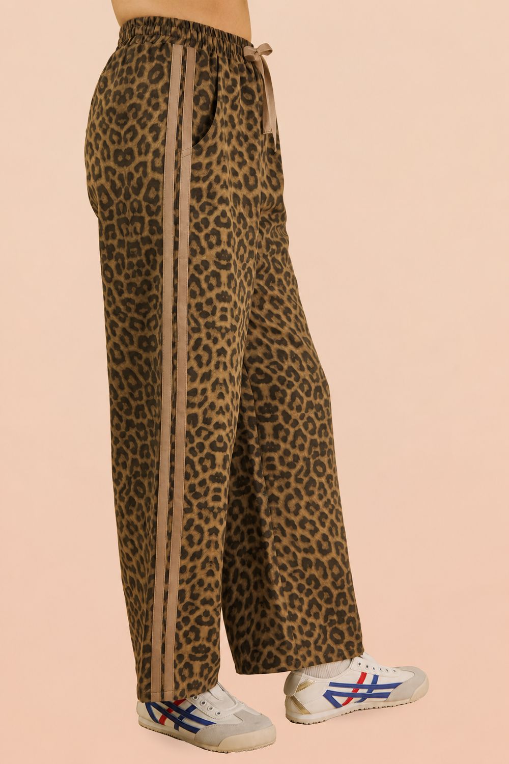 KLd 60473 Pants w/Racing Stripe-Leopard