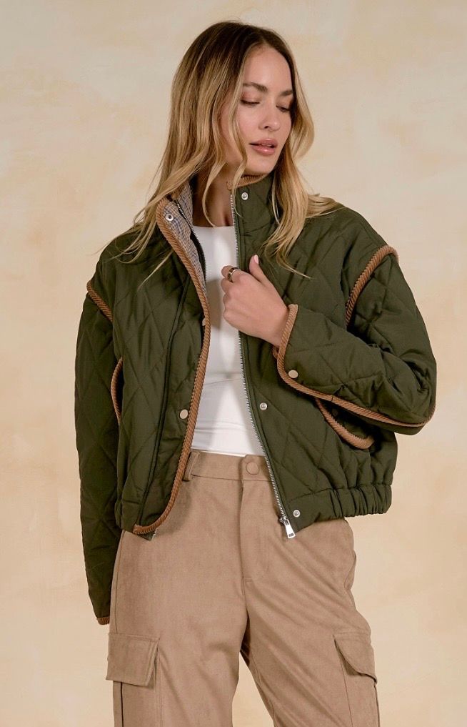 Elan JK8506 Quilted Jacket-Olive