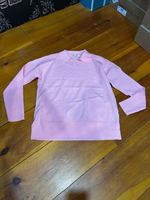 Lulu B CSH5304 TwoPocket Sweater-Pink
