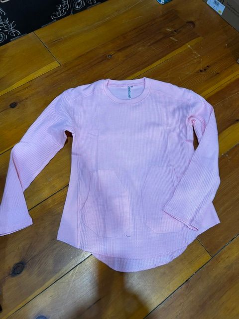 Lulu B TML5326 Thermal Scoop Neck-Pink