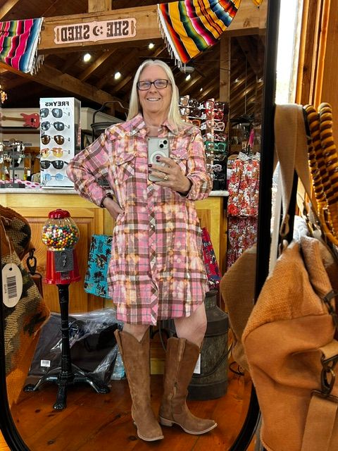 A Rare Bird Pink Plaid Tunic/Dress