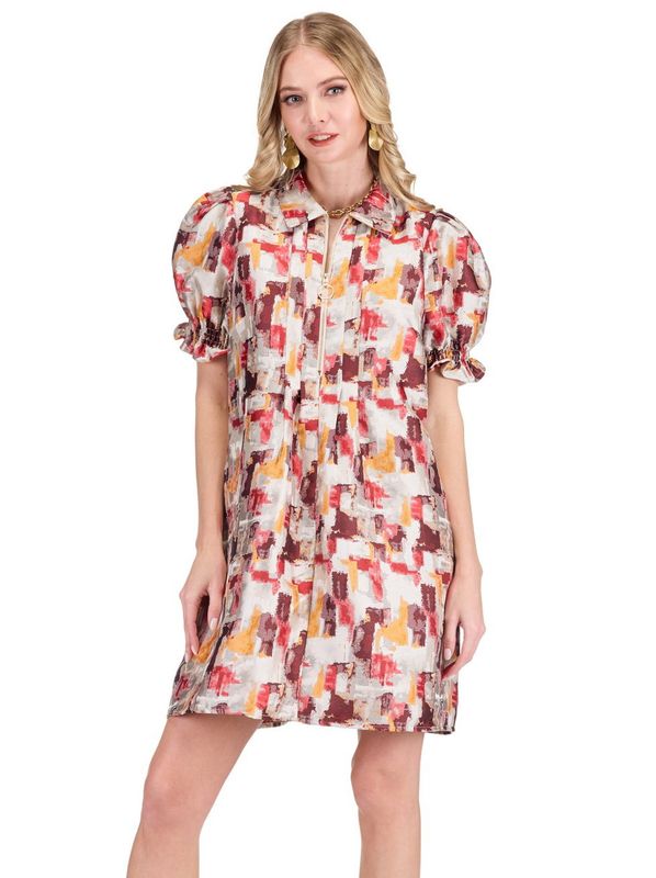 Jade 80J5150 Front Zip Darts Dress-HarvestAbstract