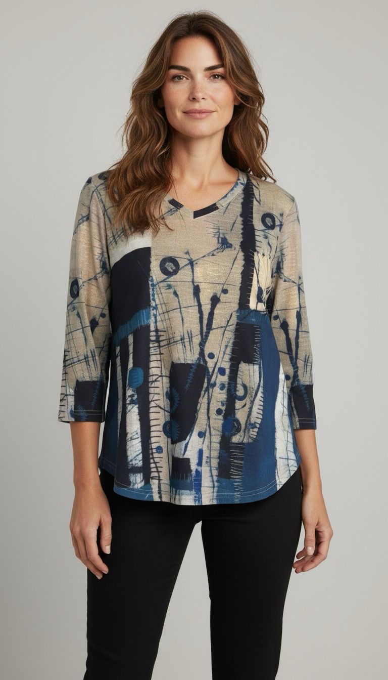 Shana 26730 Slub Knit Basic-Blue