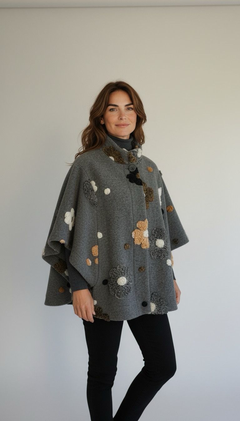 Shana 26755 Button Jacket-Floral