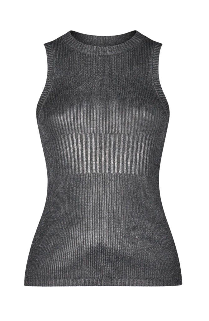 Another Love VCKN1828 Pamela Tank-GunmetalFoil