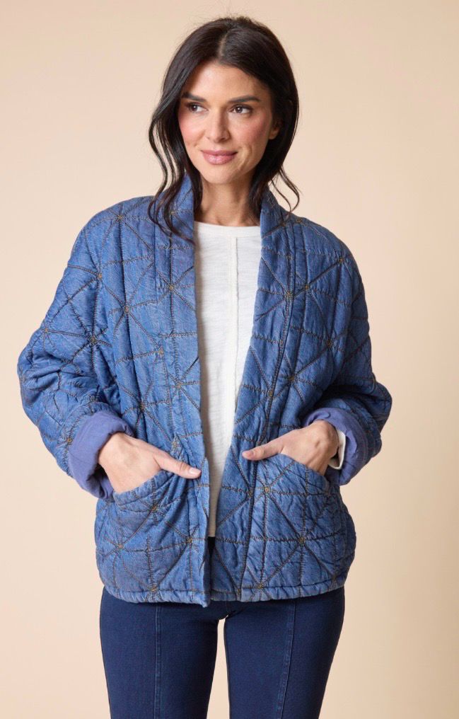 Habitat 70919 Quilt KimonoJacket-Md.Denim