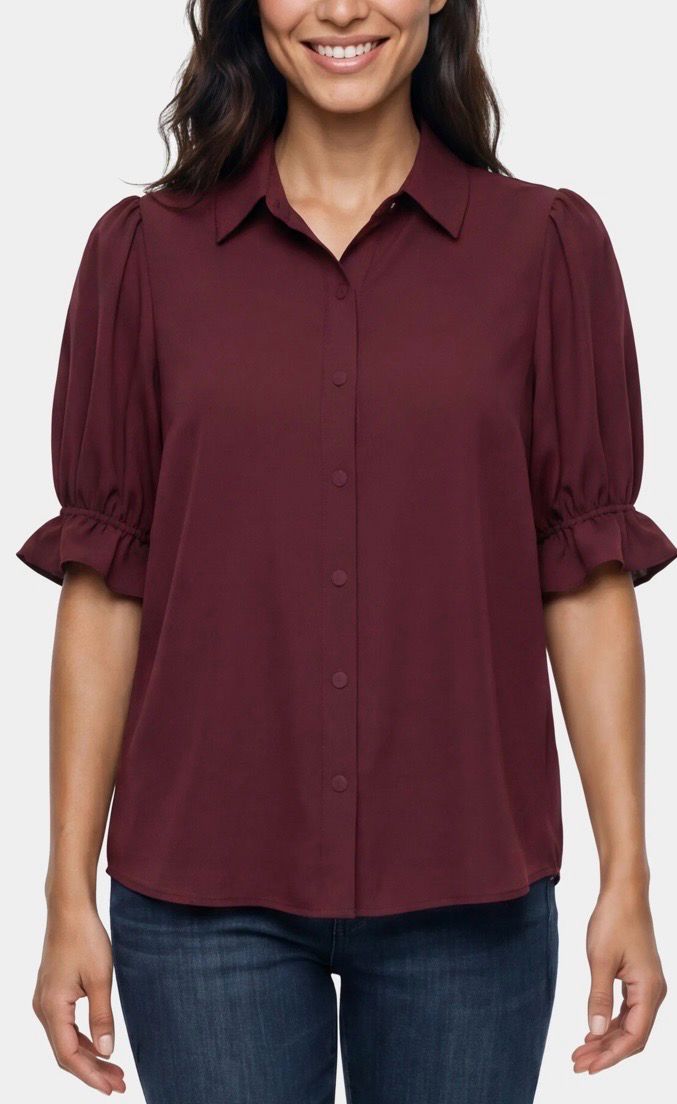 Liverpool LM8H24ETK Snap Knit Shirt-Oxblood