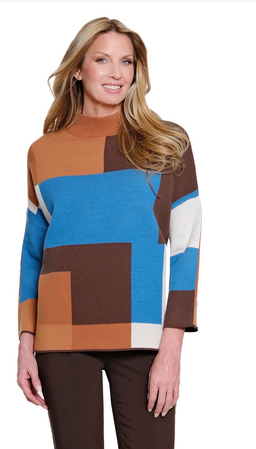 Multiples M46607KM MockNeck Sweater Top