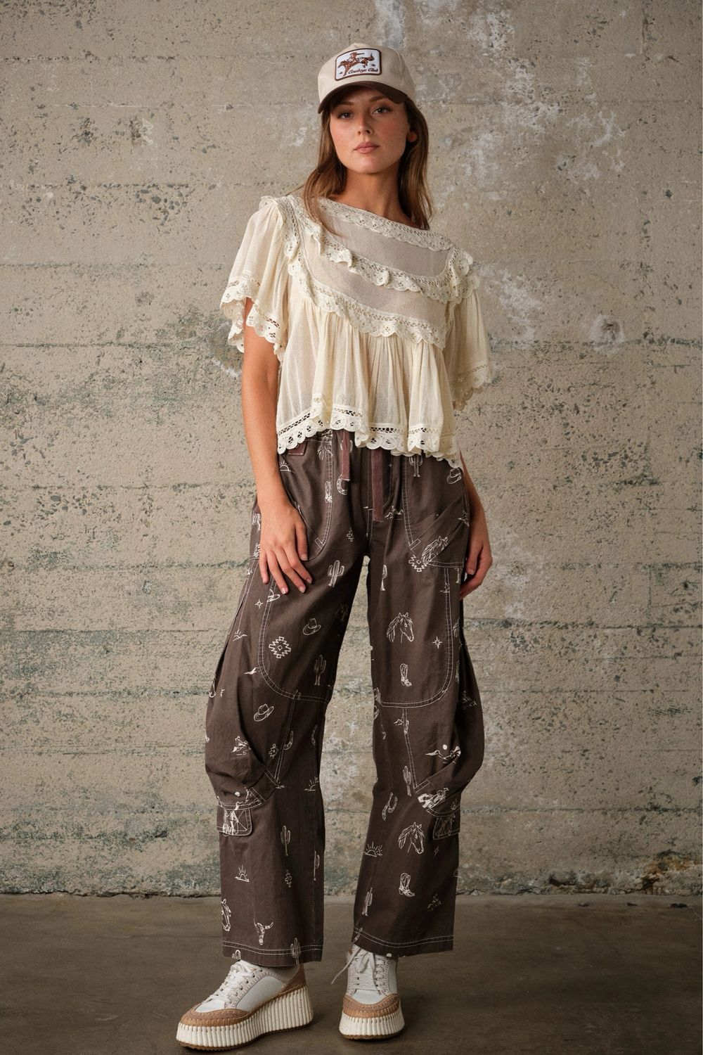 Blue B 25157P Western Pants-Chocolate