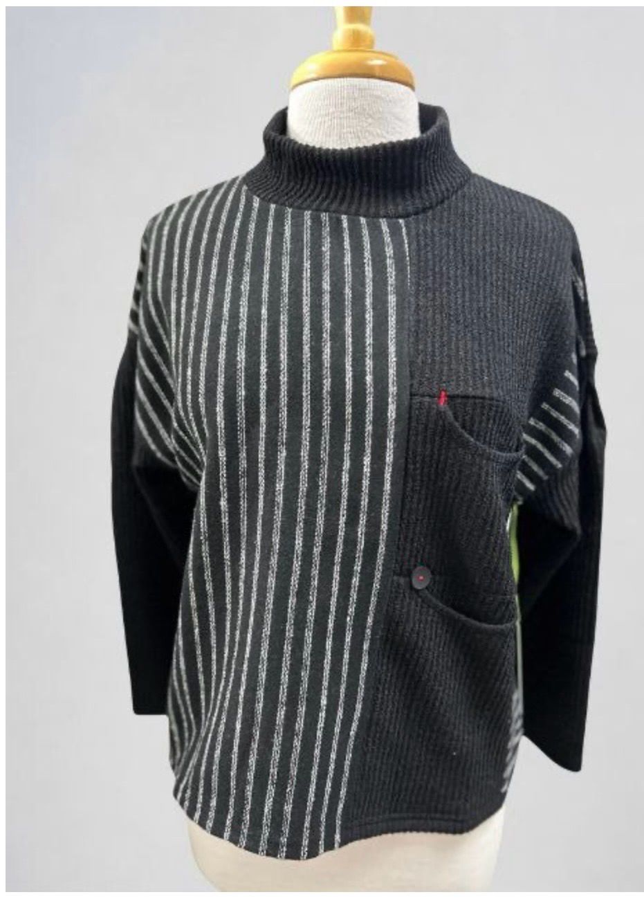 Trisha Tyler TT13104 Lightweight Sweater-B/GStripe