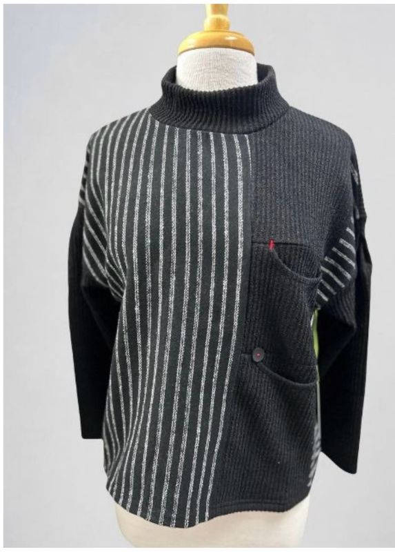 Trisha Tyler TT13104 Lightweight Sweater-B/GStripe