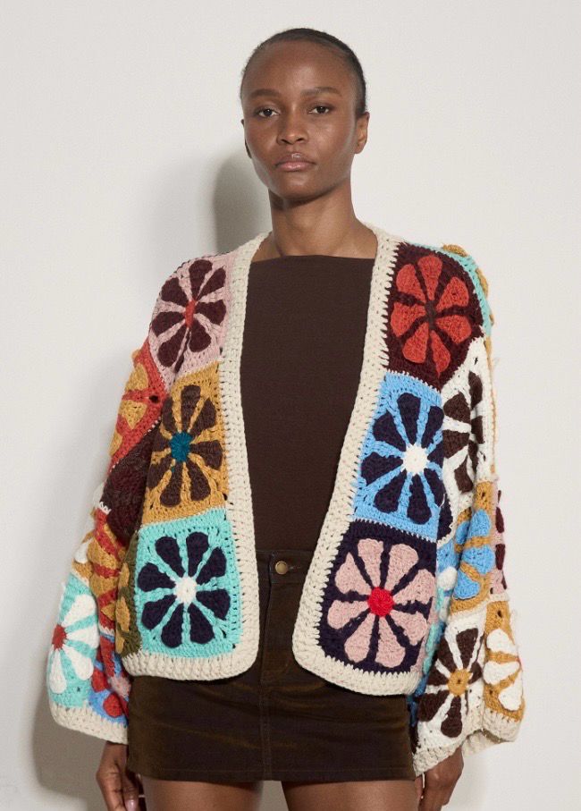 Apricot X253081 Crochet Daisy Cardigan