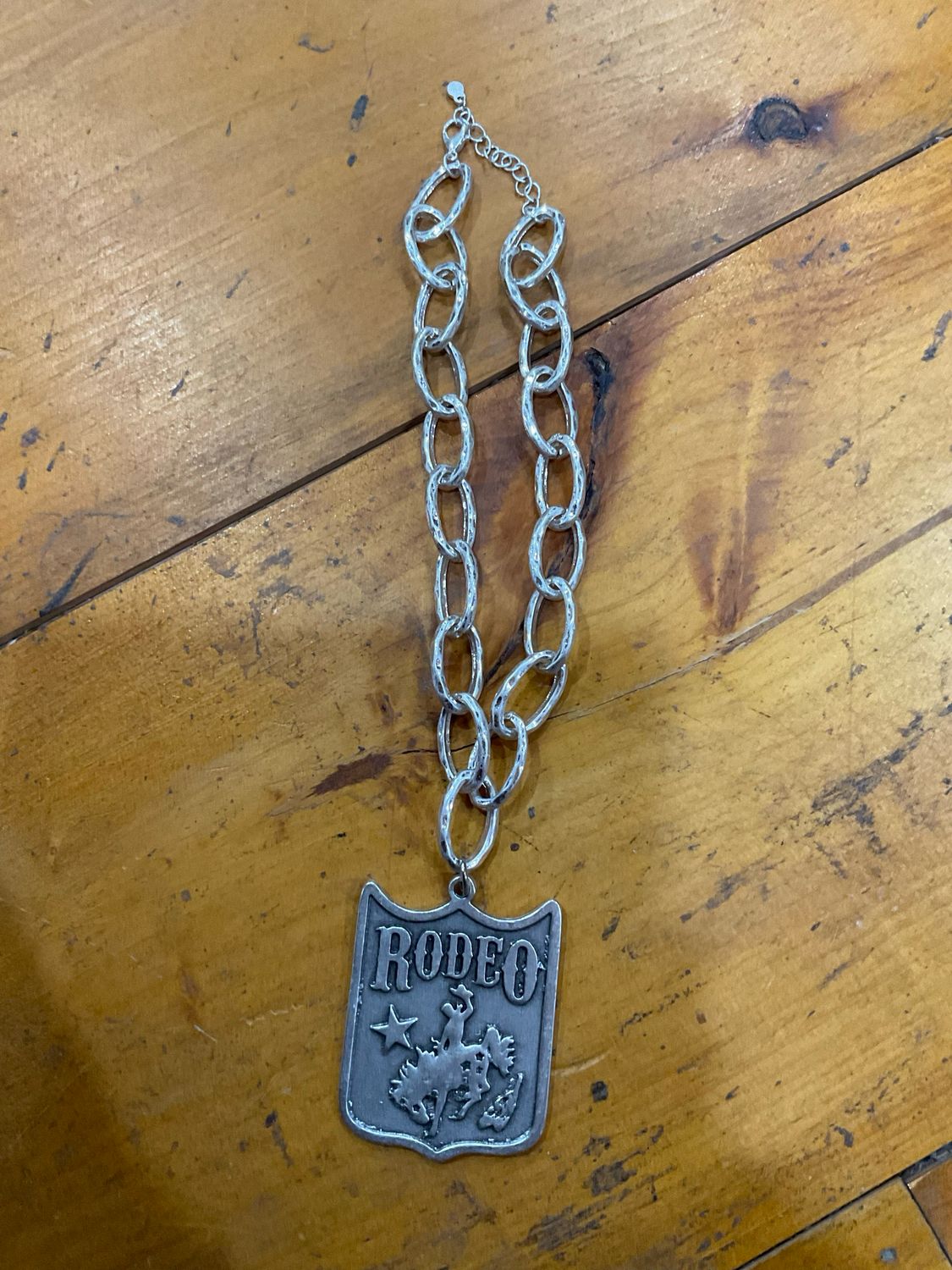 Junkyard Cowgirl Rodeo Bronc Necklace