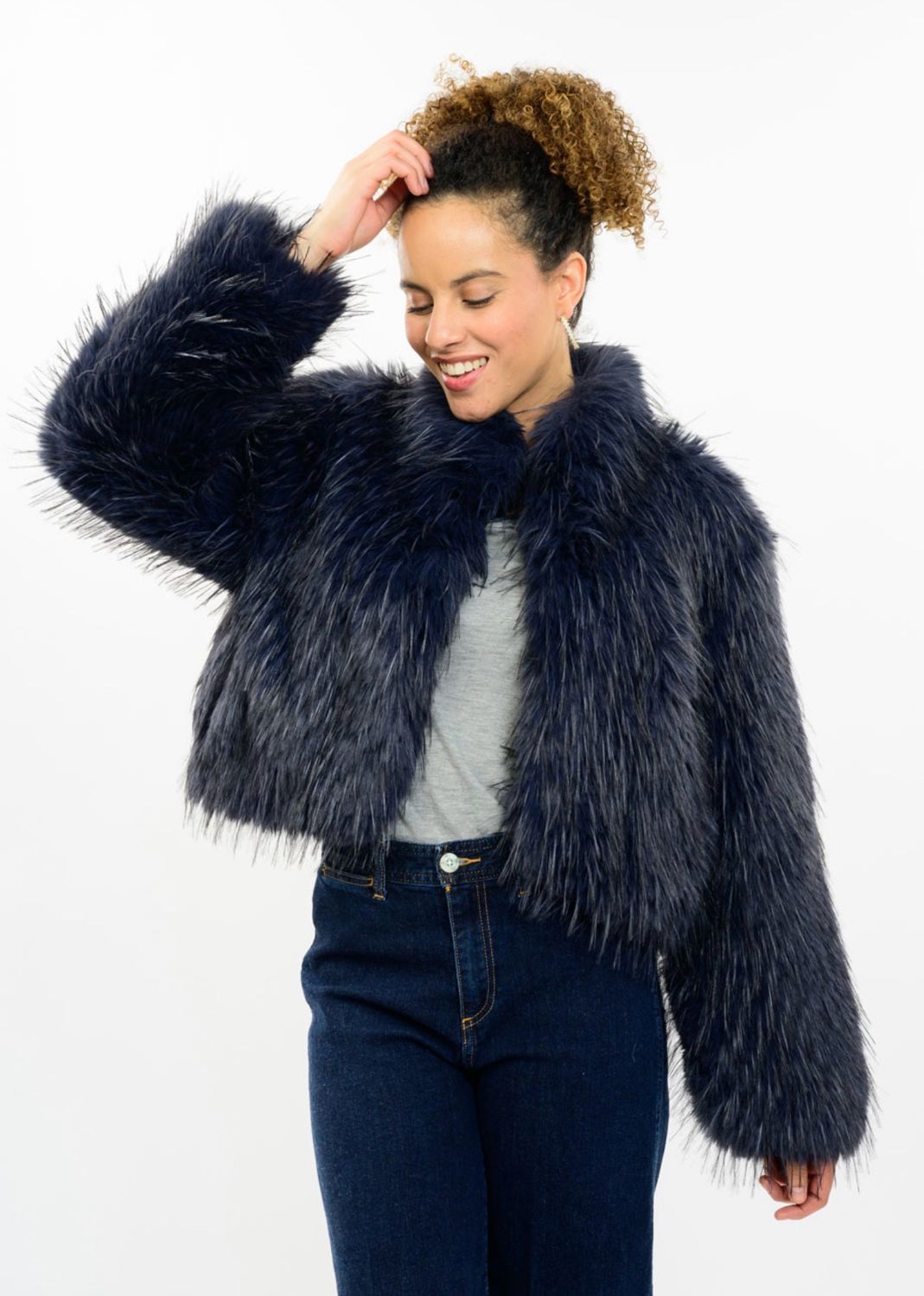 Ivy Jane 130260 Rock Star Faux Fur Jacket