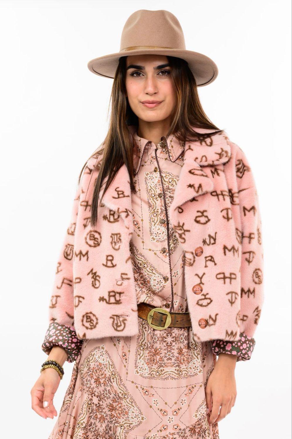 Ivy Jane 130267 Branded Fur Jacket