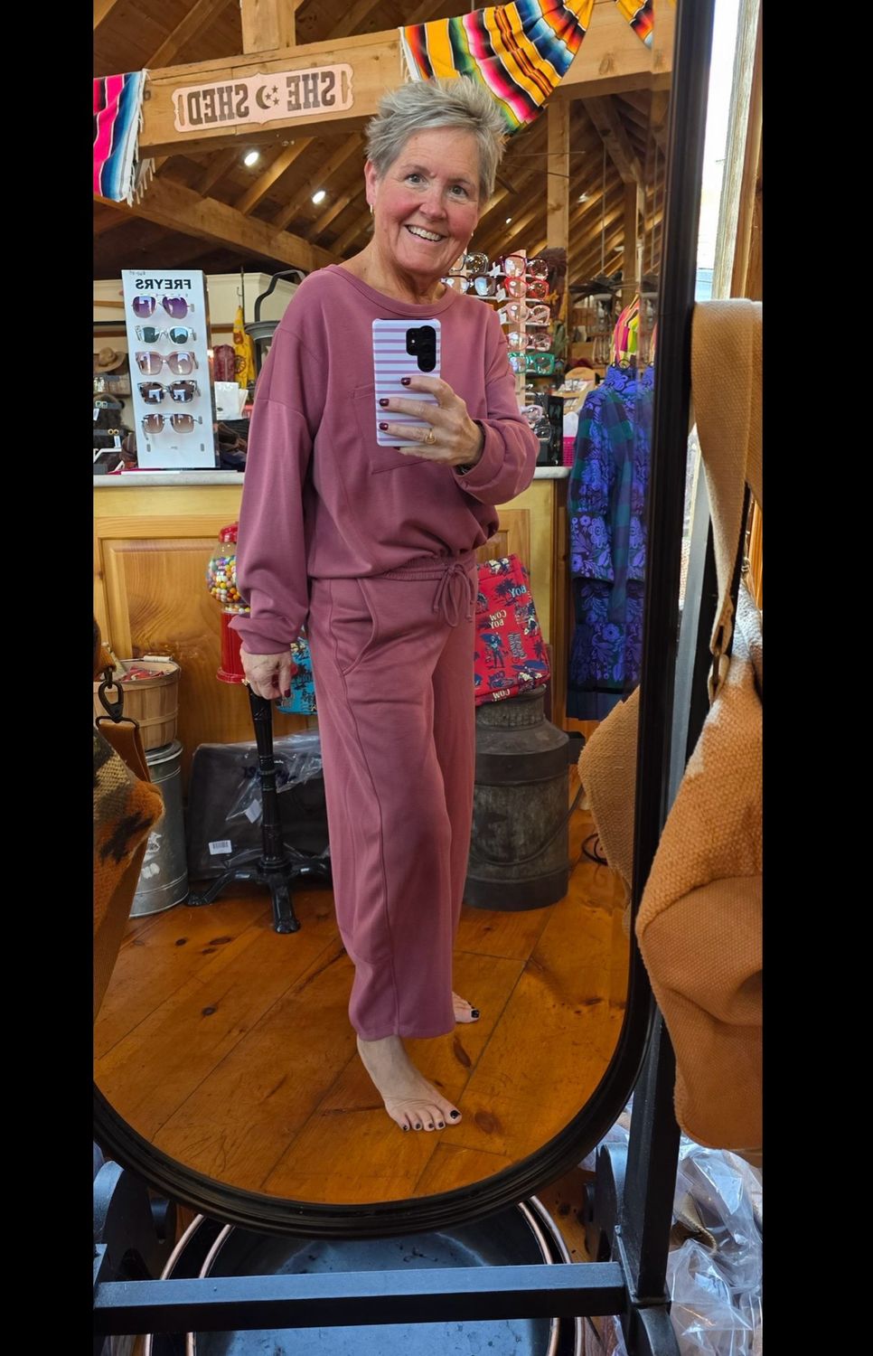 Charlotte Avery 15772 Scuba DrawstringTop-DkMauve