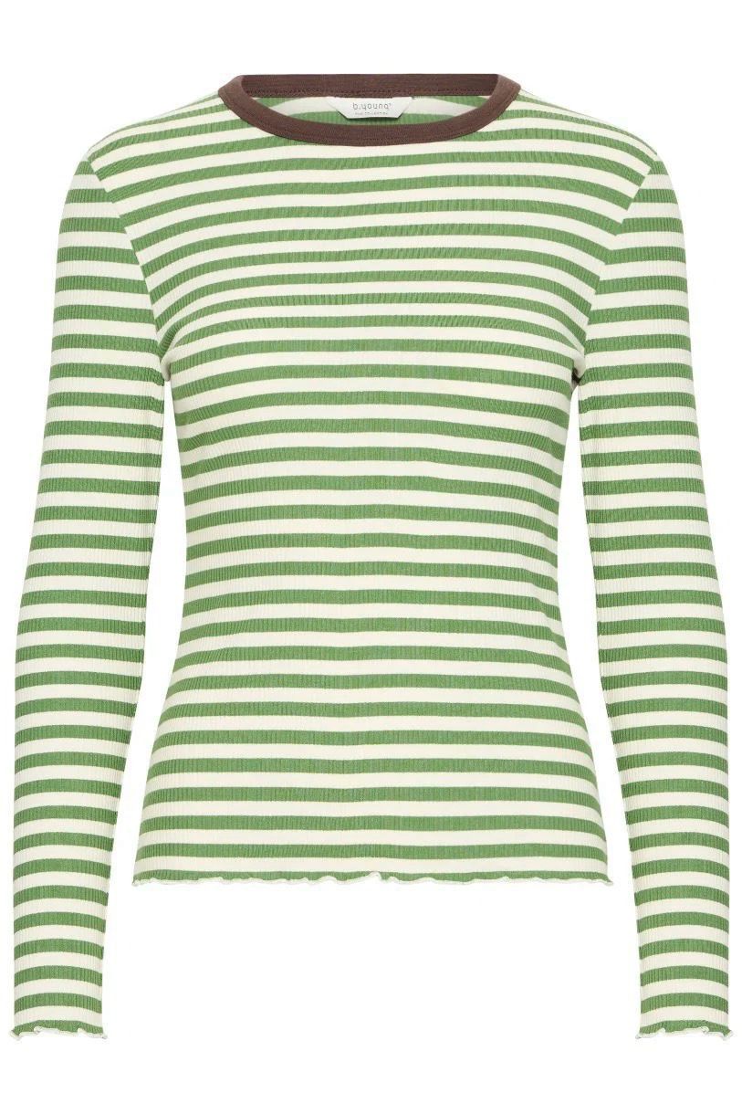 b.young 20818494 BYSINNE Rib Tee-Birch/Green