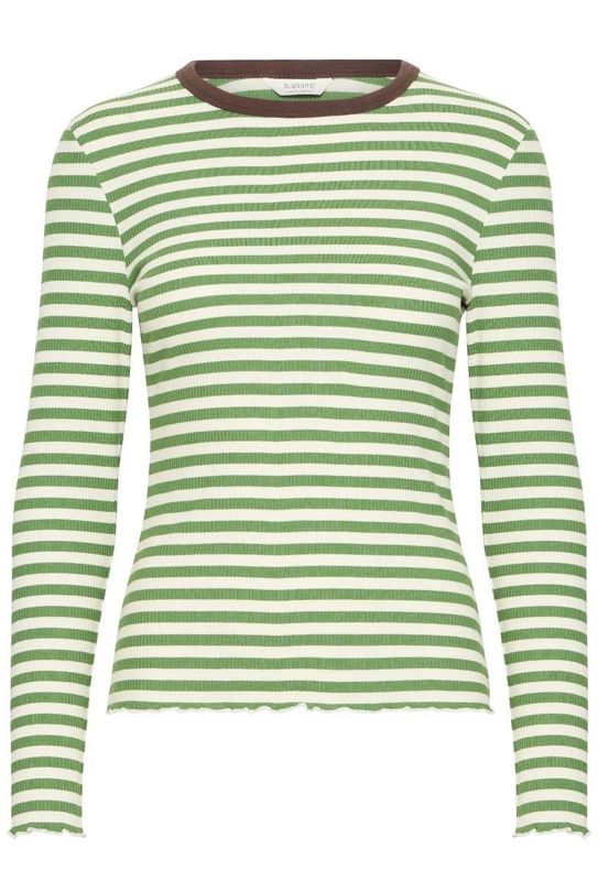 b.young 20818494 BYSINNE Rib Tee-Birch/Green