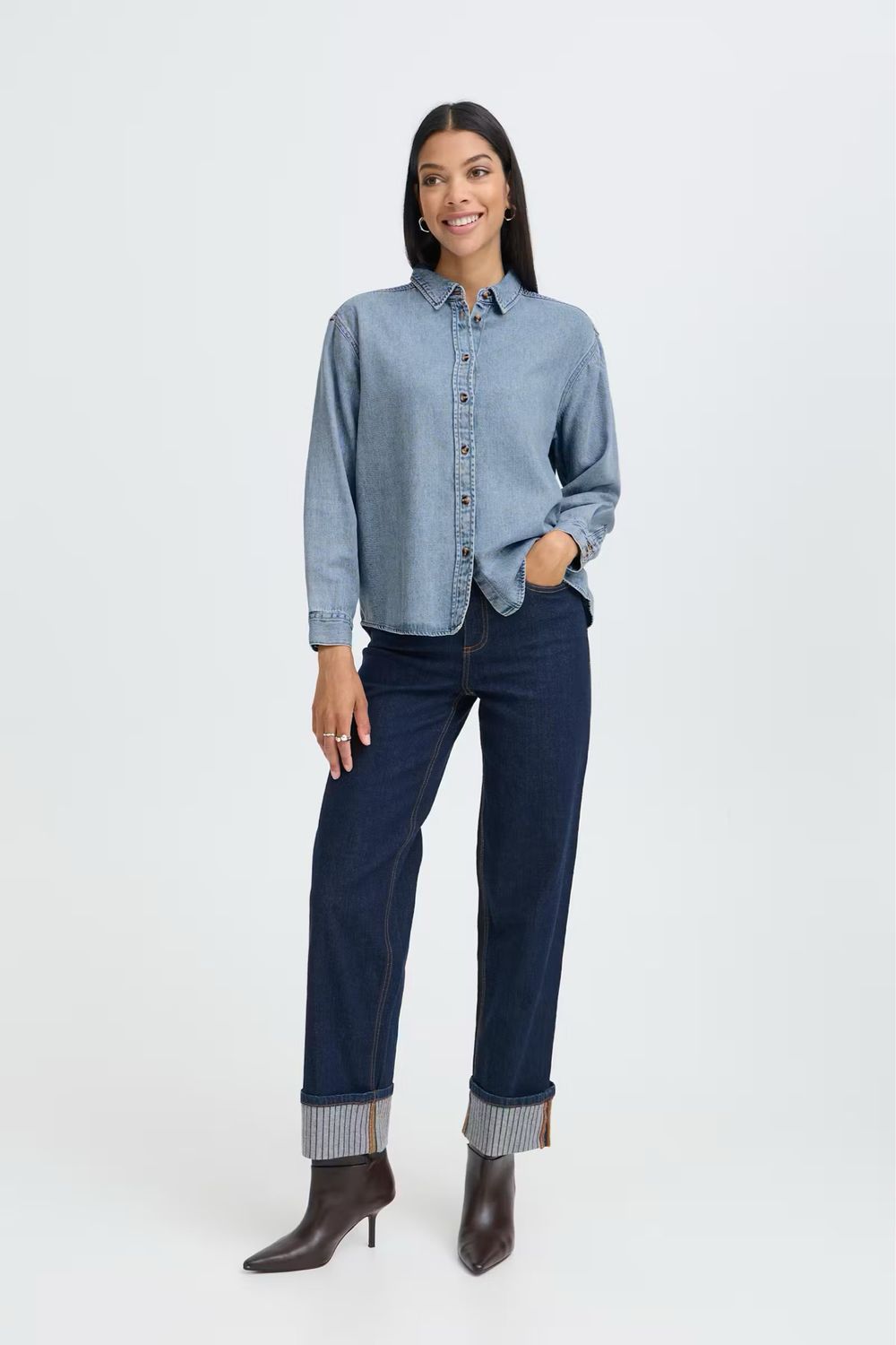 b.young 20819352 BYLEVENA Denim Shirt
