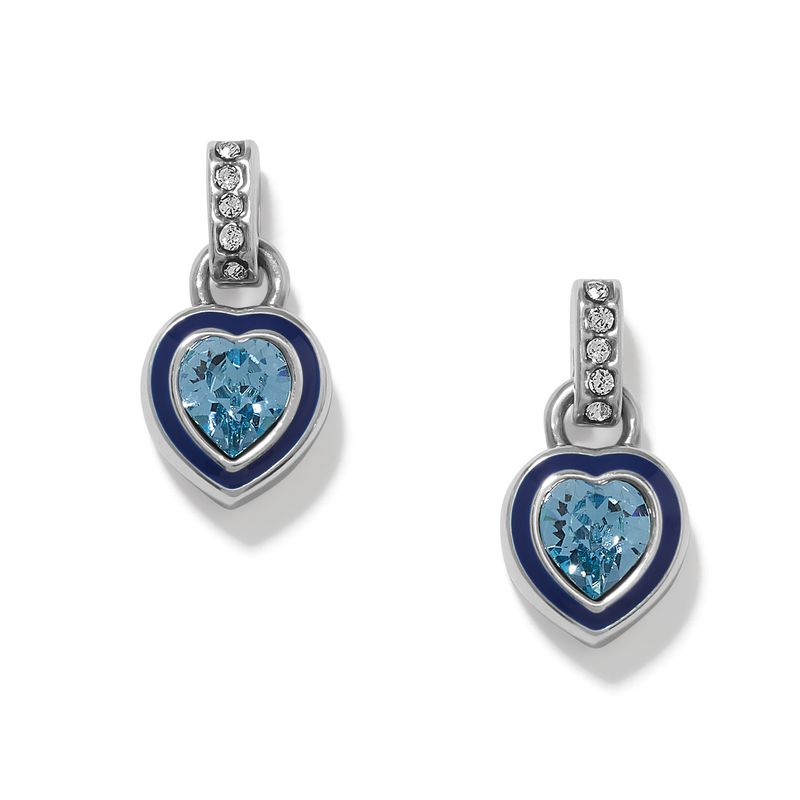 Brighton JA0377 Halo Gemma Petite Heart Post Drop Earrings