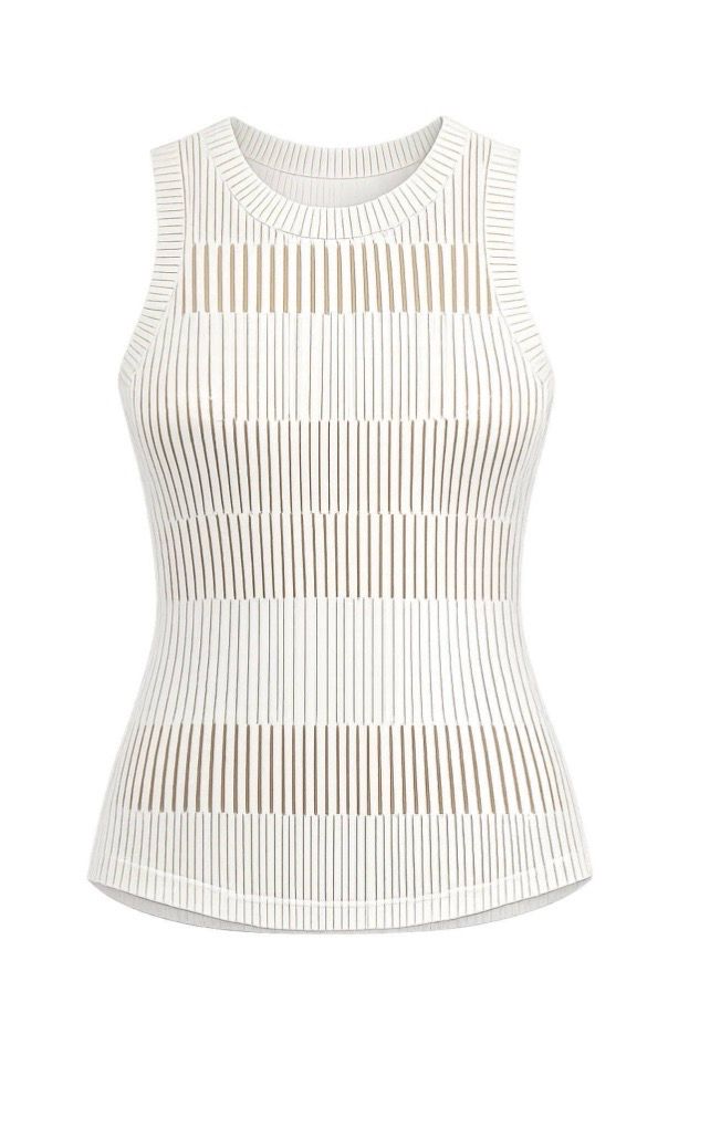 Another Love VCKN1515 Cleo Tank-White/Bronze