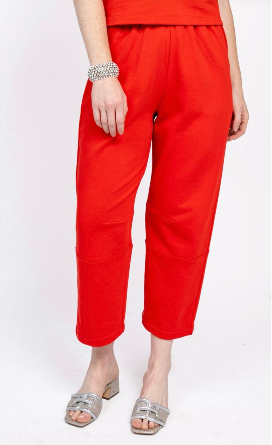 Ivy Jane 230047 Barrel Knit Pant-Red
